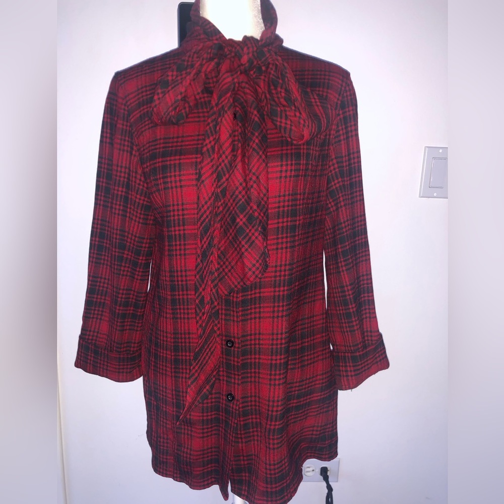 Alice + Olivia bow shirt/ mini dress